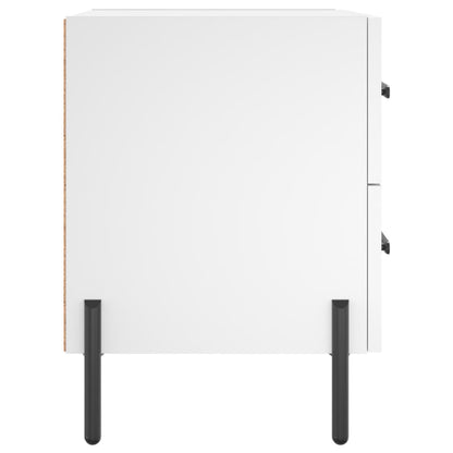 vidaXL Bedside Cabinet White 40x35x47.5 cm Engineered Wood