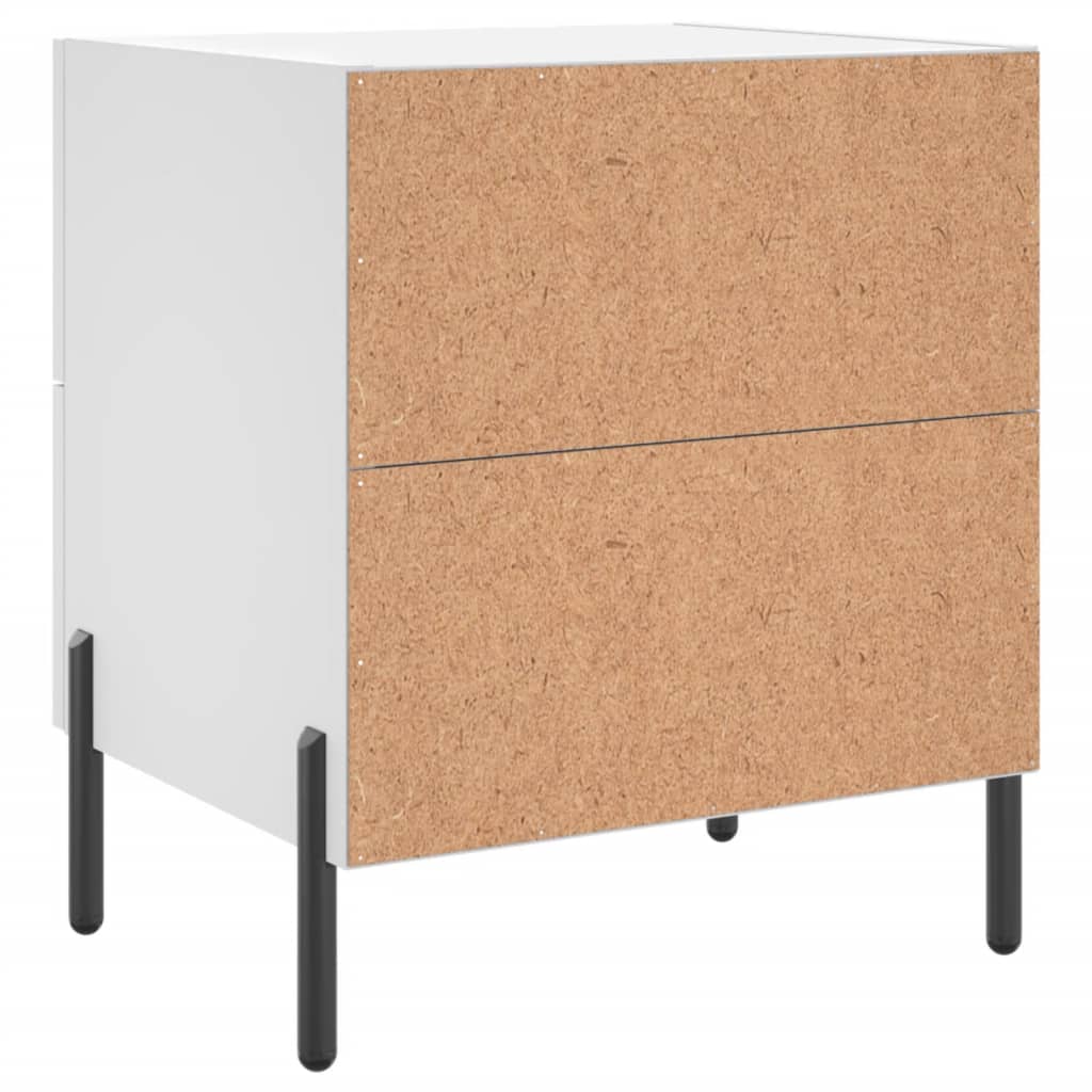 vidaXL Bedside Cabinet White 40x35x47.5 cm Engineered Wood
