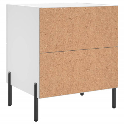 vidaXL Bedside Cabinet White 40x35x47.5 cm Engineered Wood