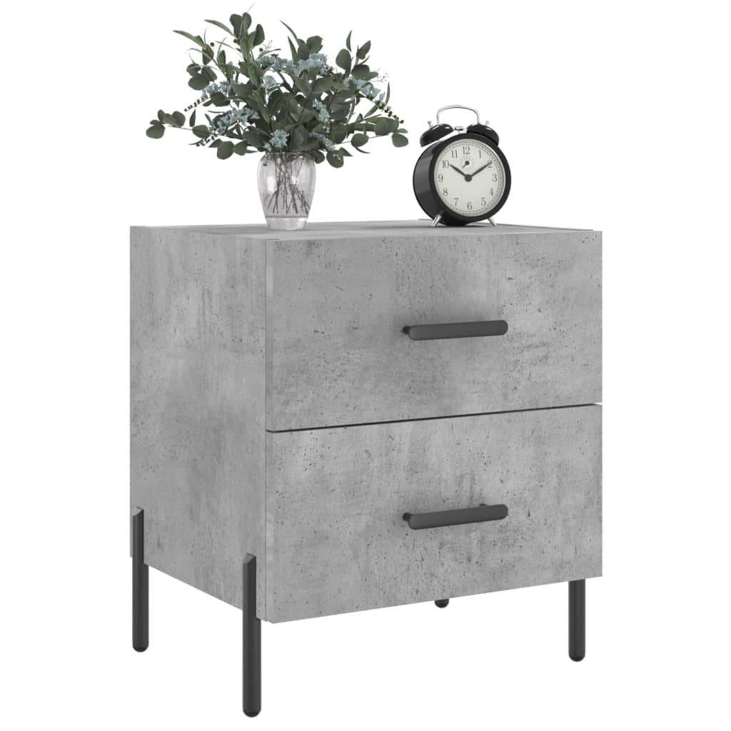 vidaXL Bedside Cabinet Concrete Grey 40x35x47,5 cm Engineered Wood