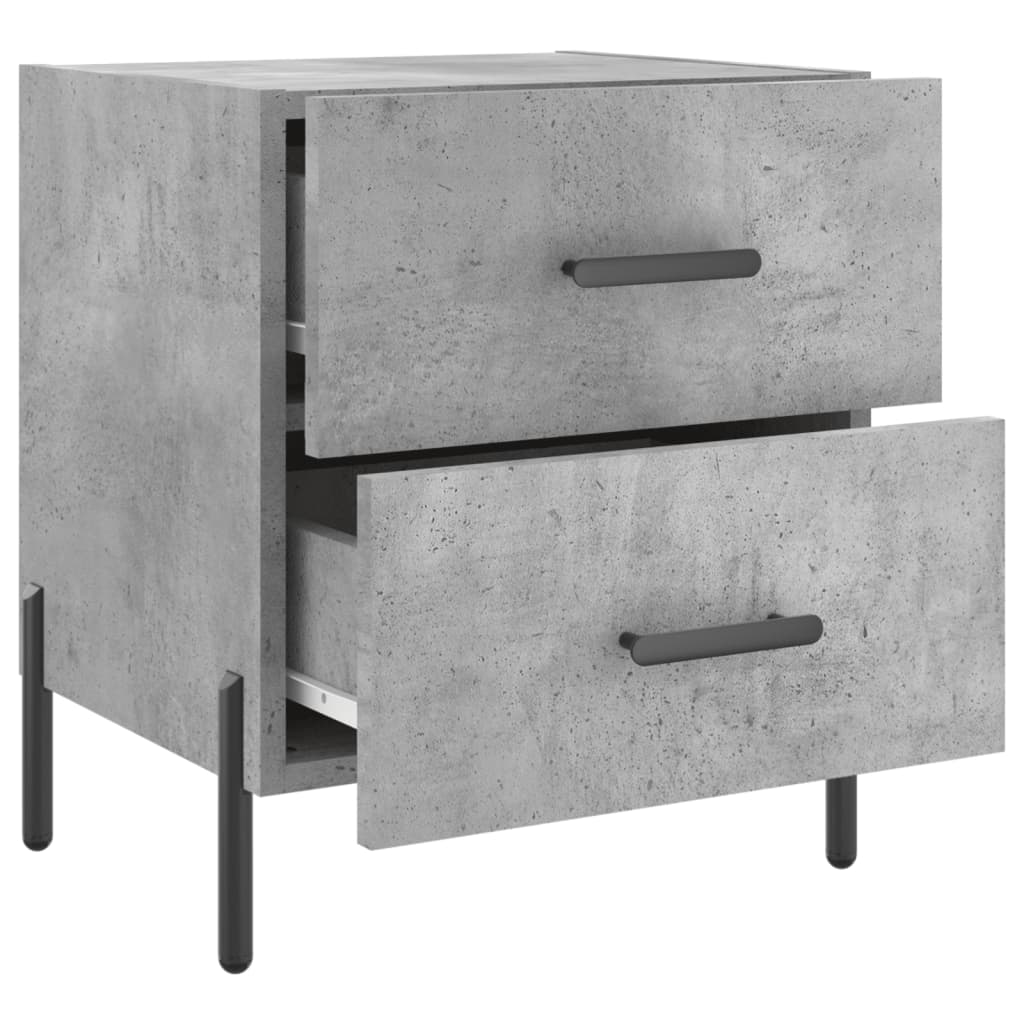 vidaXL Bedside Cabinet Concrete Grey 40x35x47,5 cm Engineered Wood