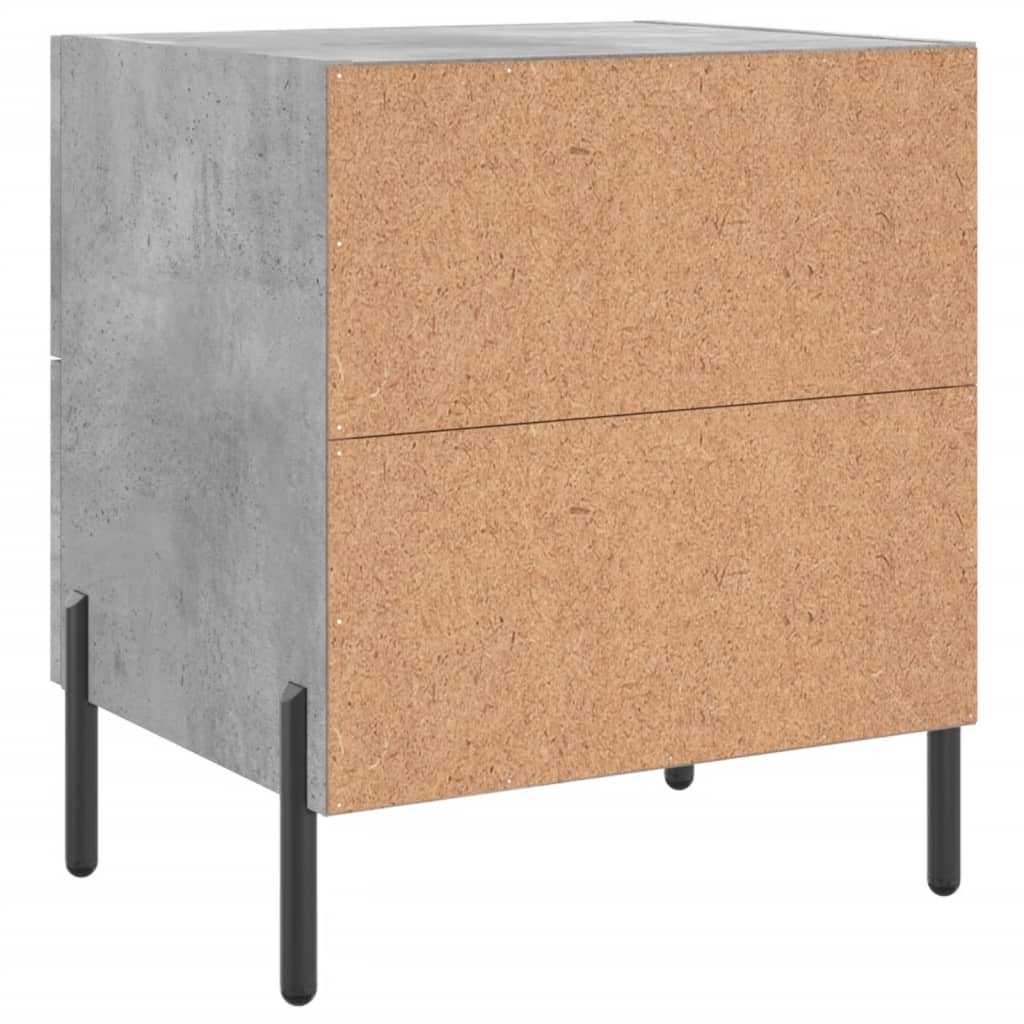 vidaXL Bedside Cabinet Concrete Grey 40x35x47,5 cm Engineered Wood