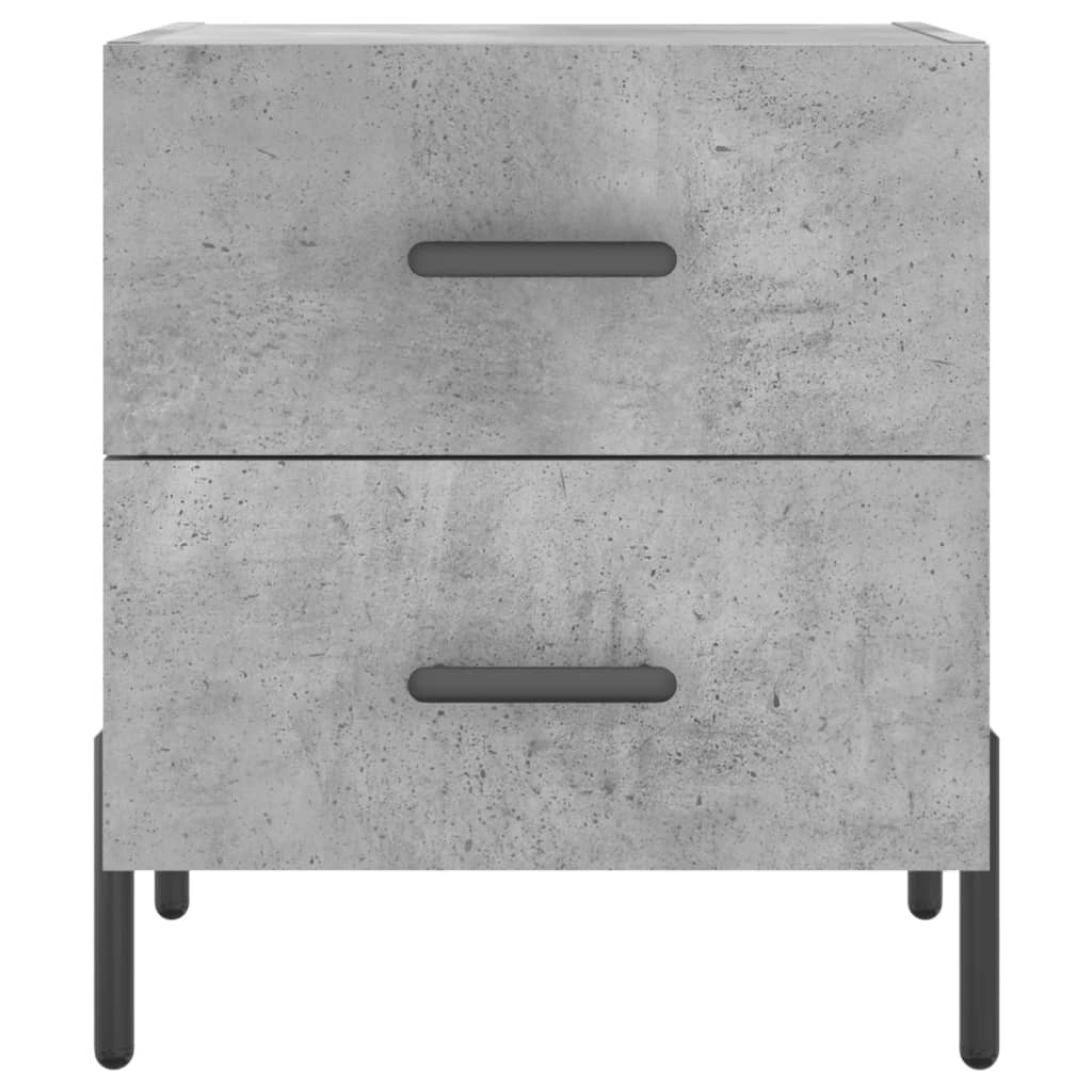 vidaXL Bedside Cabinets 2 pcs Concrete Grey 40x35x47.5 cm Engineered Wood