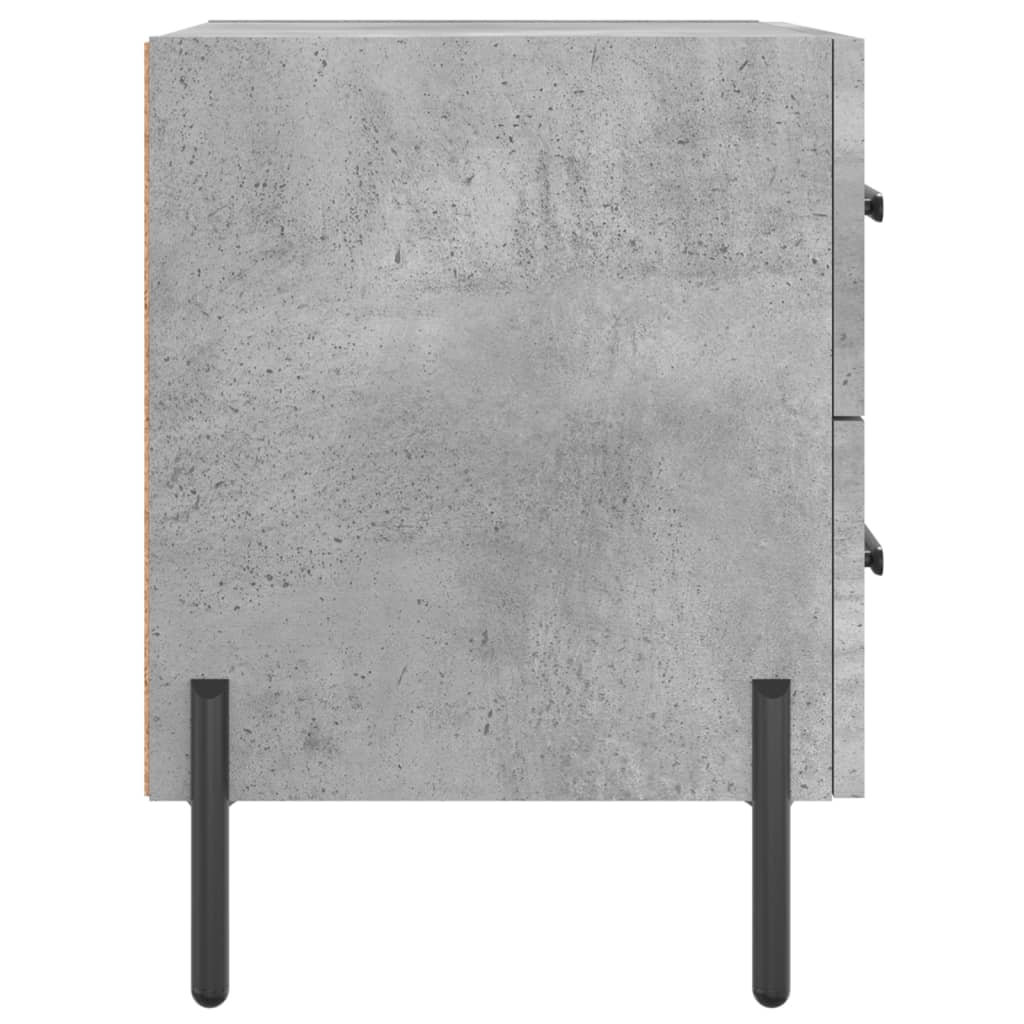 vidaXL Bedside Cabinets 2 pcs Concrete Grey 40x35x47.5 cm Engineered Wood