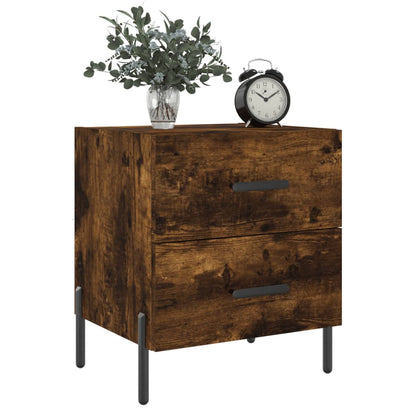 vidaXL Bedside Cabinet Smoked Oak 40x35x47.5 cm Engineered Wood