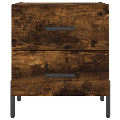 vidaXL Bedside Cabinet Smoked Oak 40x35x47.5 cm Engineered Wood