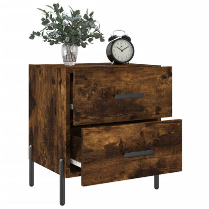 vidaXL Bedside Cabinets 2 pcs Smoked Oak 40x35x47.5 cm Engineered Wood