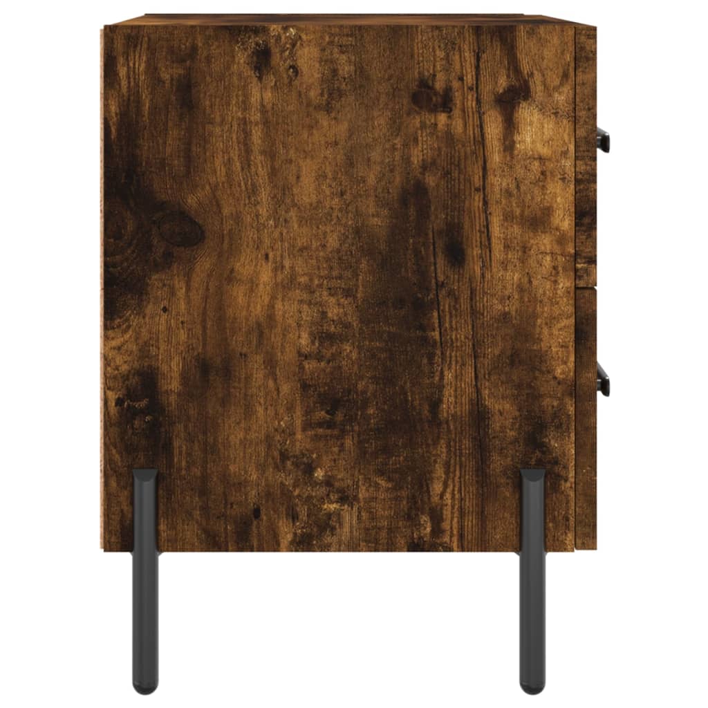 vidaXL Bedside Cabinets 2 pcs Smoked Oak 40x35x47.5 cm Engineered Wood