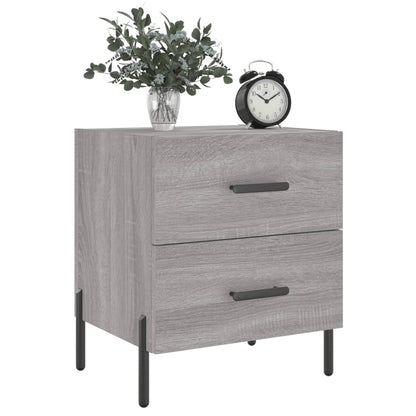vidaXL Bedside Cabinet Grey Sonoma 40x35x47,5 cm Engineered Wood