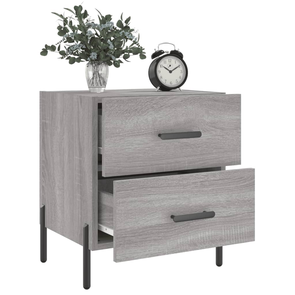 vidaXL Bedside Cabinet Grey Sonoma 40x35x47,5 cm Engineered Wood
