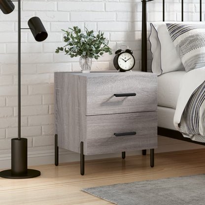 vidaXL Bedside Cabinet Grey Sonoma 40x35x47,5 cm Engineered Wood