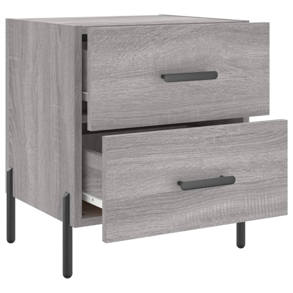 vidaXL Bedside Cabinets 2 pcs Grey Sonoma 40x35x47.5 cm Engineered Wood