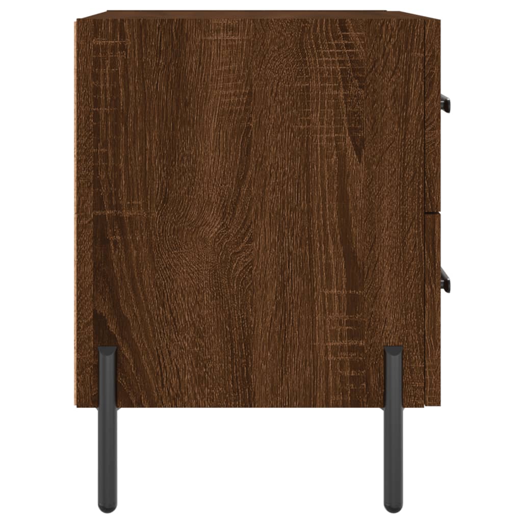 vidaXL Bedside Cabinets 2 pcs Brown Oak 40x35x47.5 cm Engineered Wood