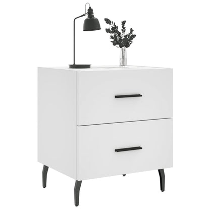 vidaXL Bedside Cabinet White 40x35x47,5 cm Engineered Wood