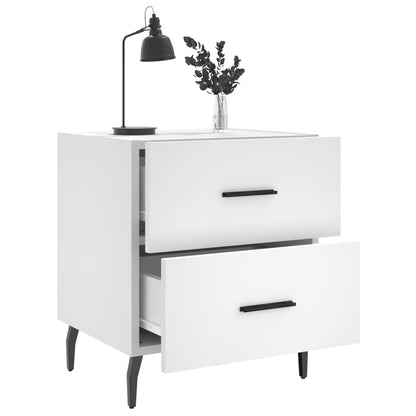 vidaXL Bedside Cabinet White 40x35x47,5 cm Engineered Wood