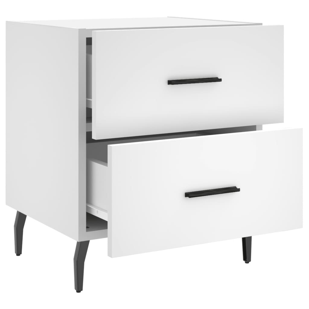 vidaXL Bedside Cabinet White 40x35x47,5 cm Engineered Wood