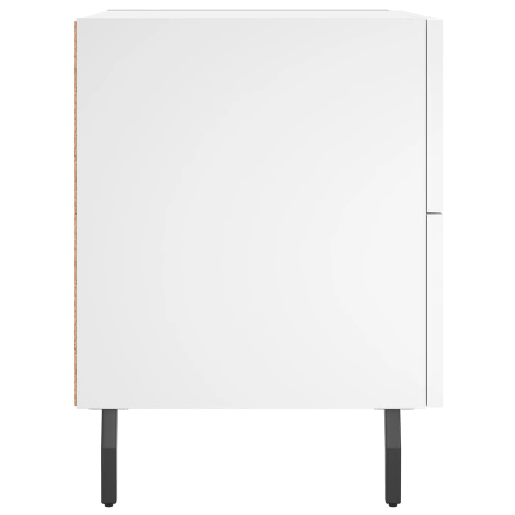 vidaXL Bedside Cabinet White 40x35x47,5 cm Engineered Wood