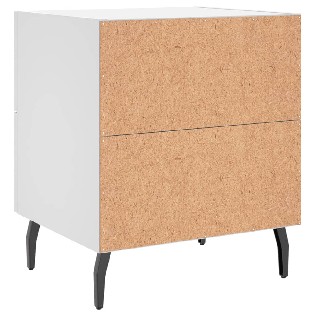 vidaXL Bedside Cabinet White 40x35x47,5 cm Engineered Wood