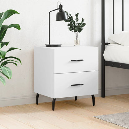 vidaXL Bedside Cabinet White 40x35x47,5 cm Engineered Wood