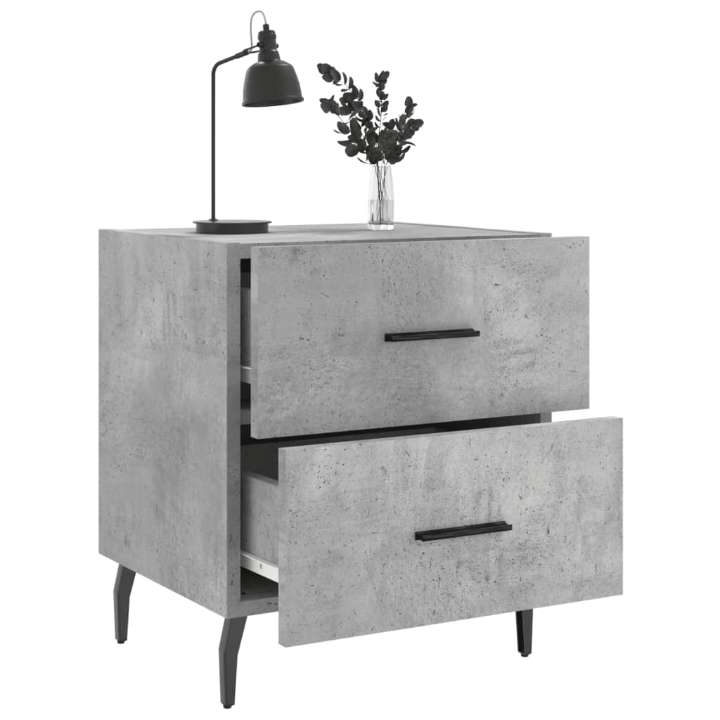 vidaXL Bedside Cabinet Concrete Grey 40x35x47,5 cm Engineered Wood