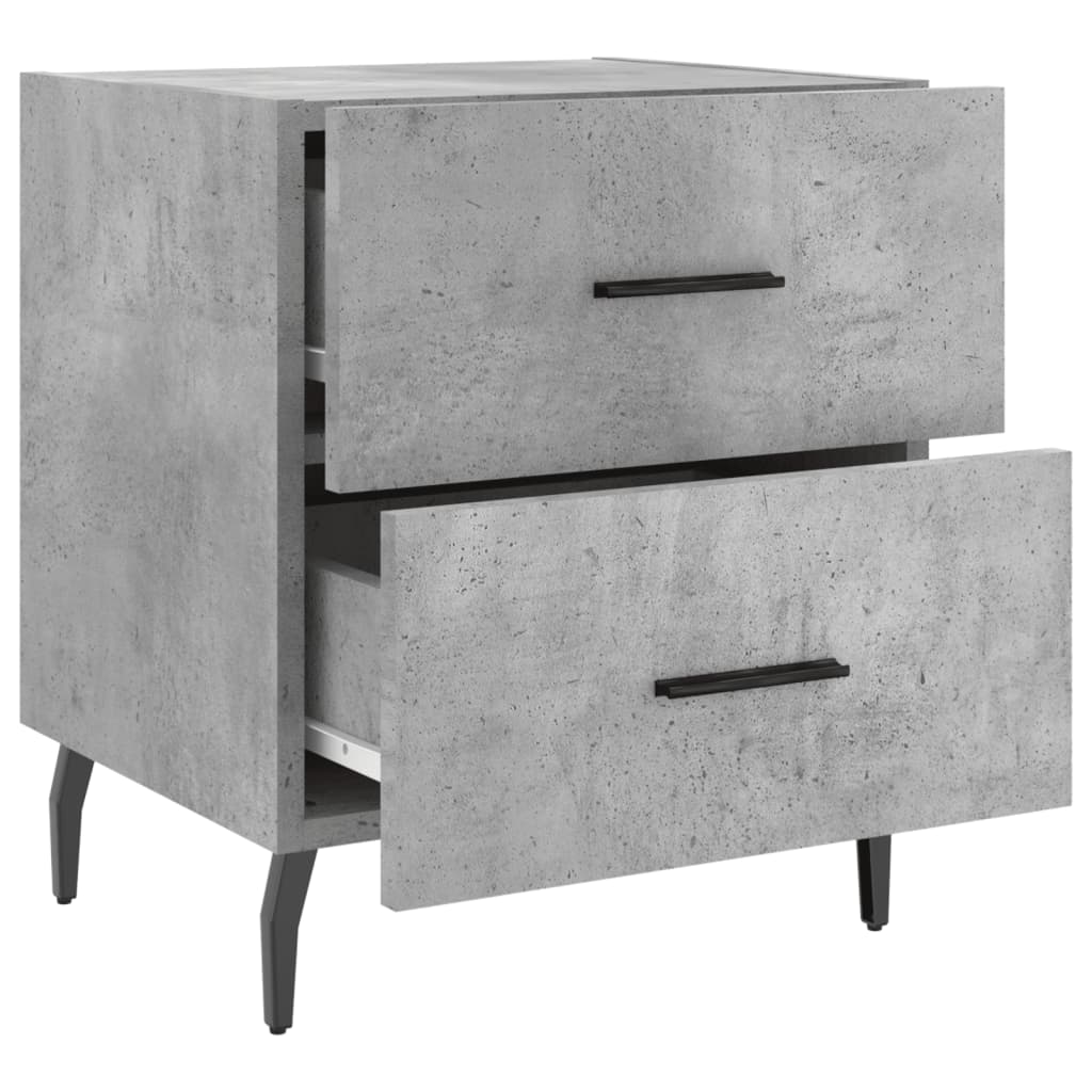 vidaXL Bedside Cabinet Concrete Grey 40x35x47,5 cm Engineered Wood
