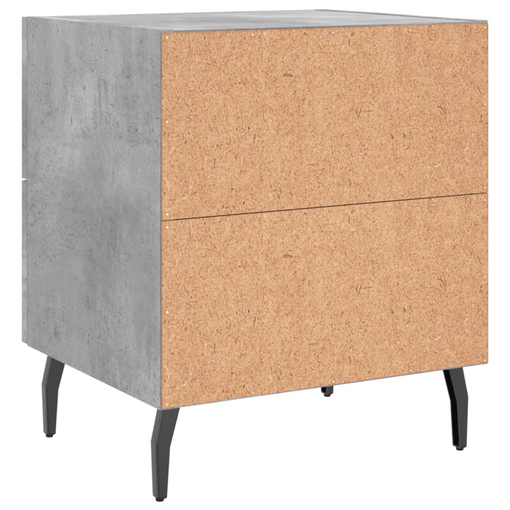 vidaXL Bedside Cabinet Concrete Grey 40x35x47,5 cm Engineered Wood