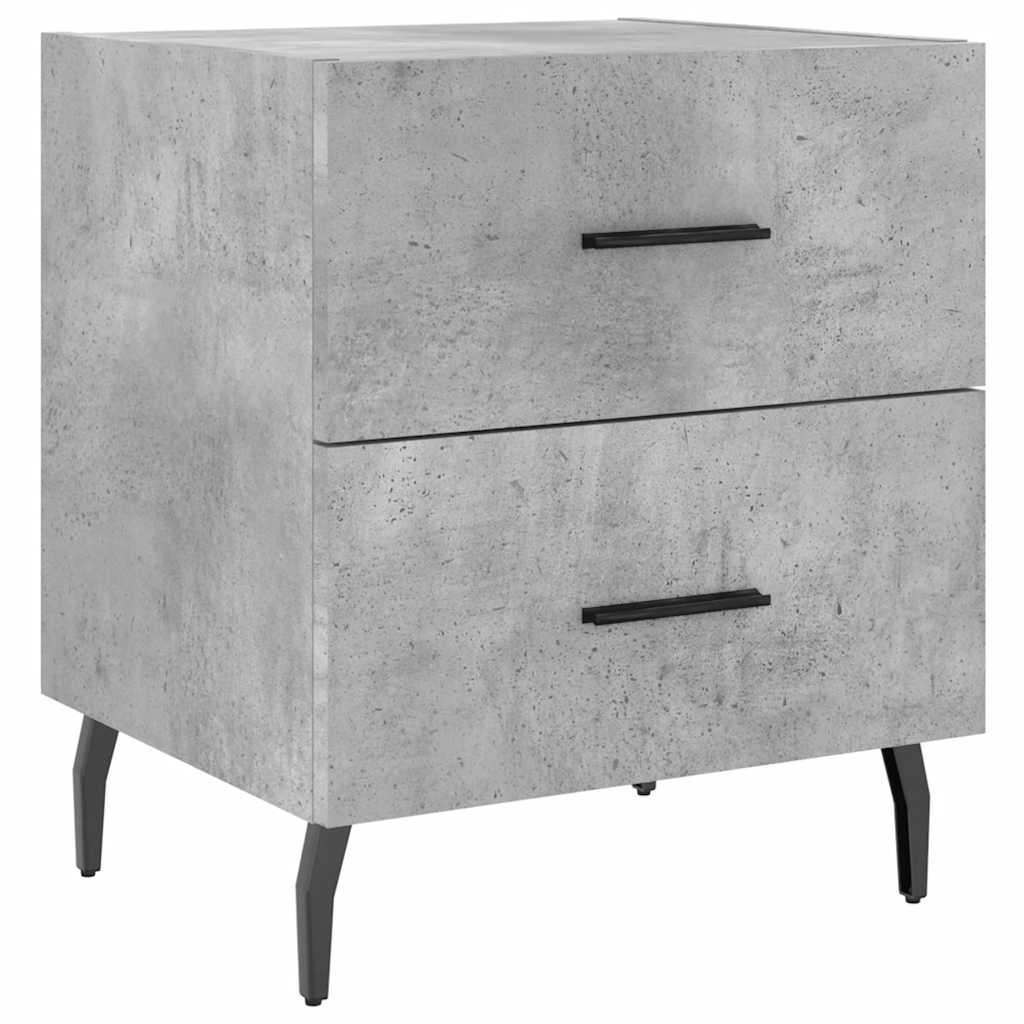 vidaXL Bedside Cabinets 2 pcs Concrete Grey 40x35x47.5 cm Engineered Wood