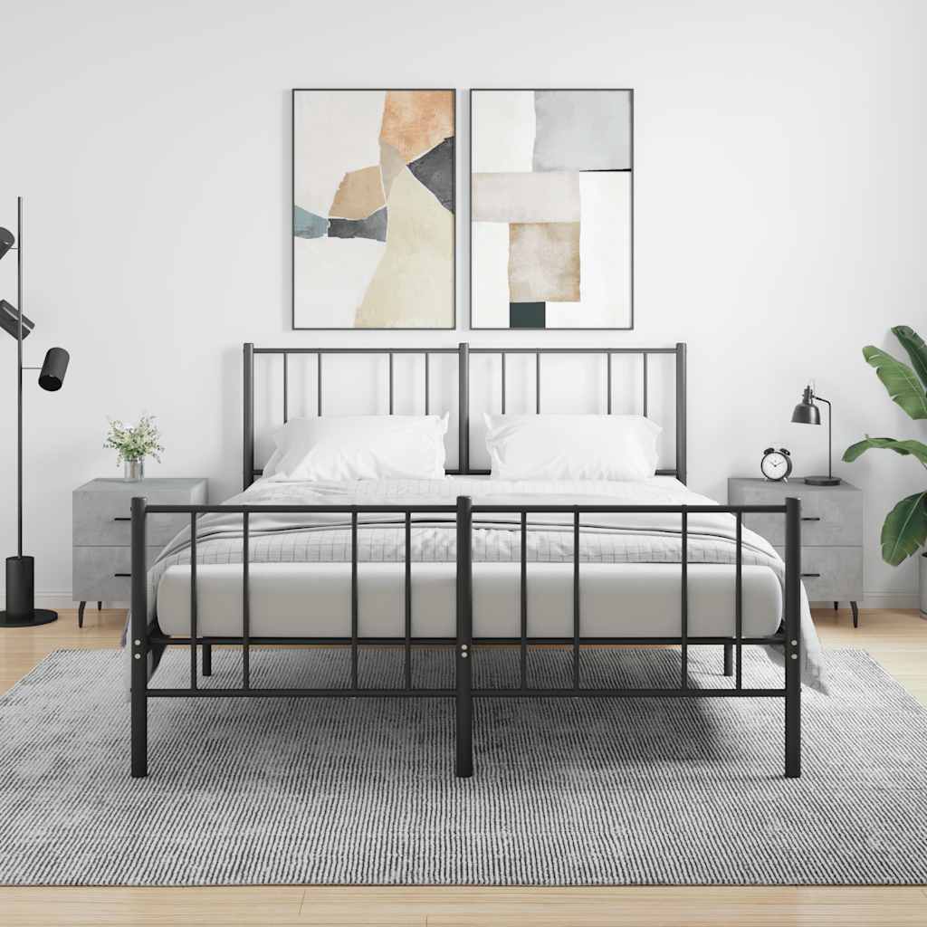 vidaXL Bedside Cabinets 2 pcs Concrete Grey 40x35x47.5 cm Engineered Wood