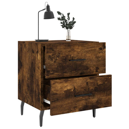 vidaXL Bedside Cabinets 2 pcs Smoked Oak 40x35x47.5 cm Engineered Wood