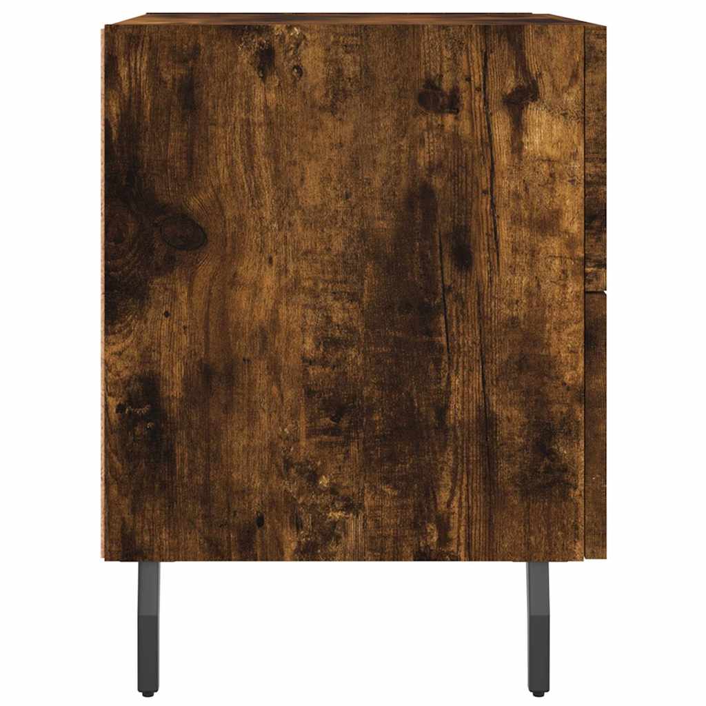 vidaXL Bedside Cabinets 2 pcs Smoked Oak 40x35x47.5 cm Engineered Wood