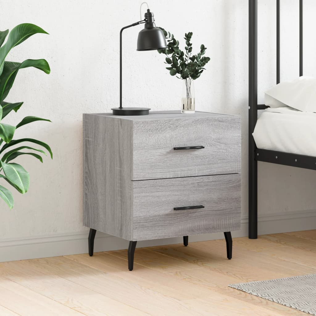 vidaXL Bedside Cabinet Grey Sonoma 40x35x47,5 cm Engineered Wood
