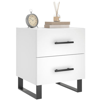 vidaXL Bedside Cabinet White 40x35x47,5 cm Engineered Wood