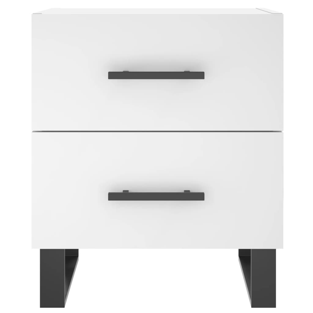 vidaXL Bedside Cabinet White 40x35x47.5 cm Engineered Wood