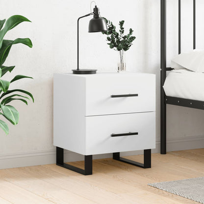 vidaXL Bedside Cabinet White 40x35x47,5 cm Engineered Wood