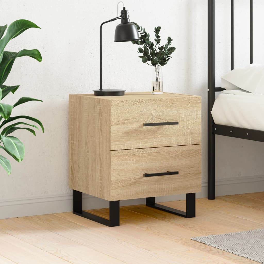 vidaXL Bedside Cabinet Sonoma Oak 40x35x47,5 cm Engineered Wood
