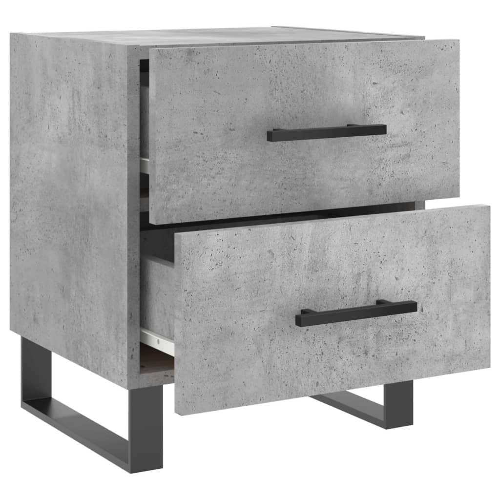 vidaXL Bedside Cabinet Concrete Grey 40x35x47,5 cm Engineered Wood