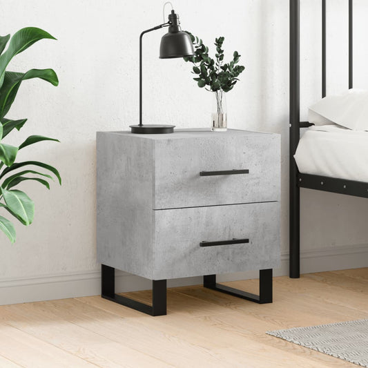 vidaXL Bedside Cabinet Concrete Grey 40x35x47.5 cm Engineered Wood