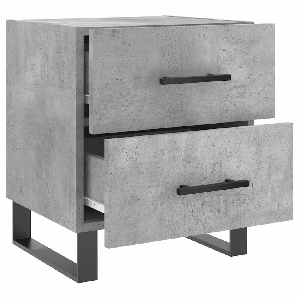 vidaXL Bedside Cabinets 2 pcs Concrete Grey 40x35x47.5 cm Engineered Wood