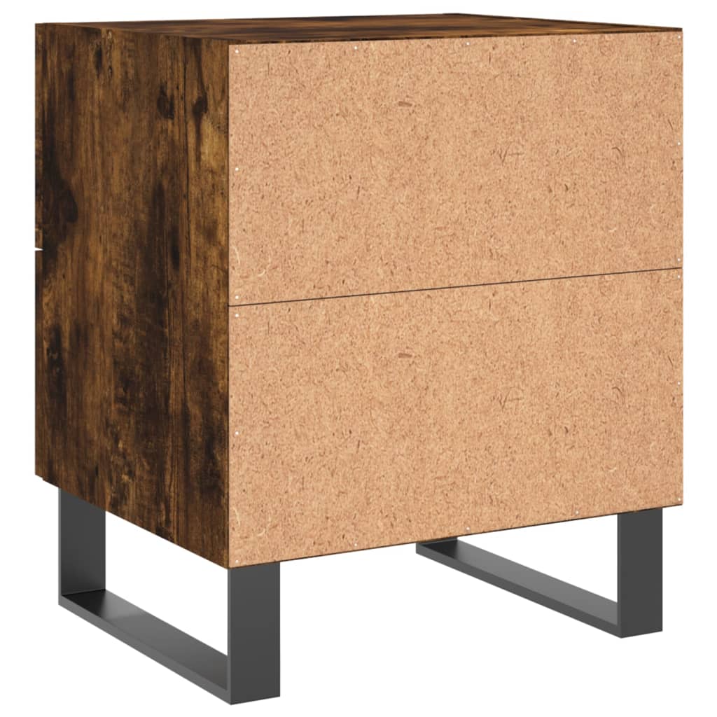 vidaXL Bedside Cabinets 2 pcs Smoked Oak 40x35x47.5 cm Engineered Wood