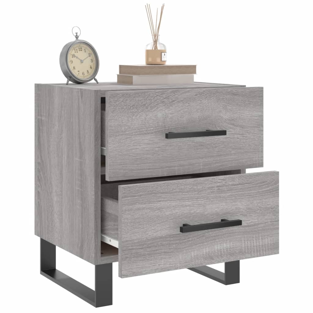 vidaXL Bedside Cabinet Grey Sonoma 40x35x47.5 cm Engineered Wood