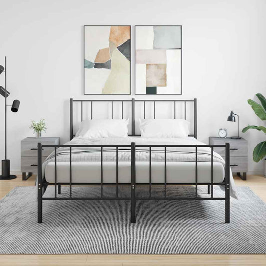 vidaXL Bedside Cabinets 2 pcs Grey Sonoma 40x35x47.5 cm Engineered Wood