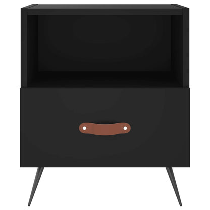 vidaXL Bedside Cabinets 2 pcs Black 40x35x47.5 cm Engineered Wood