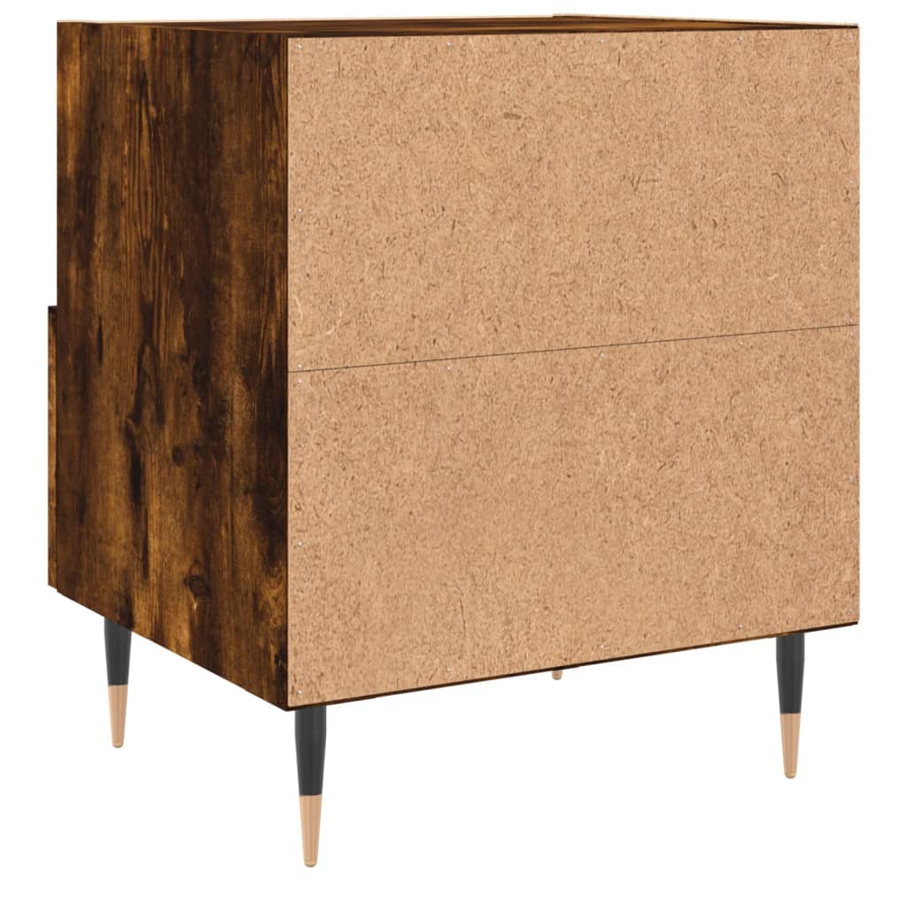 vidaXL Bedside Cabinet Smoked Oak 40x35x47.5 cm Engineered Wood