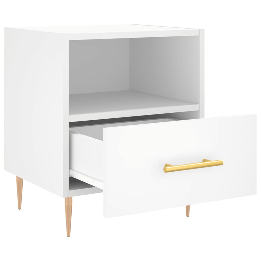 vidaXL Bedside Cabinets 2 pcs White 40x35x47.5 cm Engineered Wood