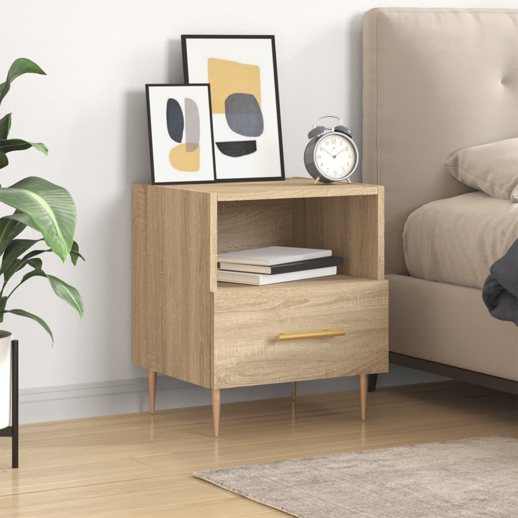vidaXL Bedside Cabinet Sonoma Oak 40x35x47,5 cm Engineered Wood