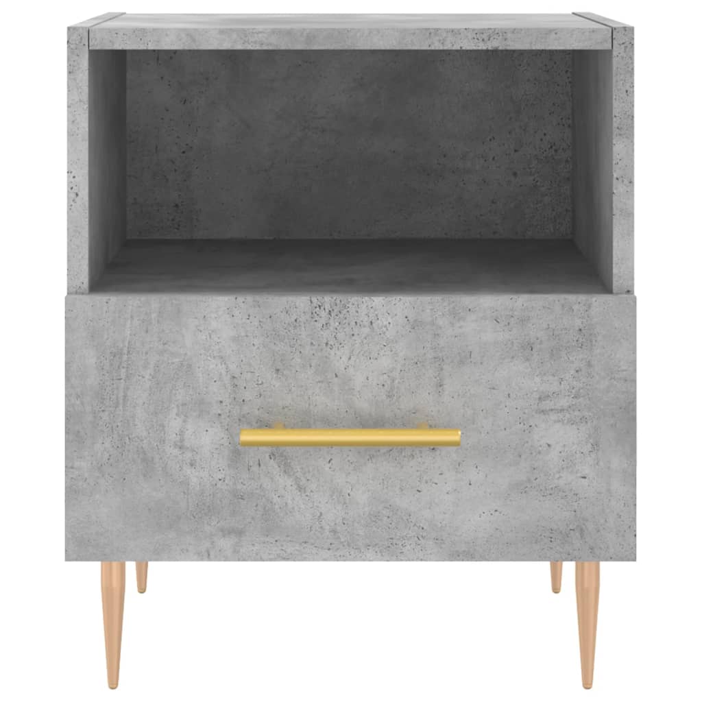 vidaXL Bedside Cabinet Concrete Grey 40x35x47,5 cm Engineered Wood
