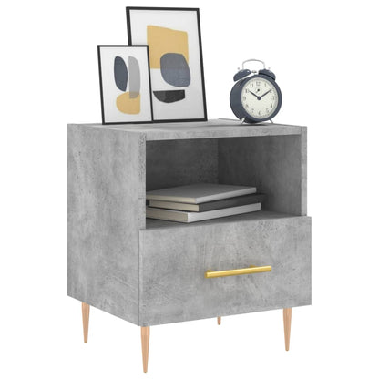 vidaXL Bedside Cabinet Concrete Grey 40x35x47,5 cm Engineered Wood