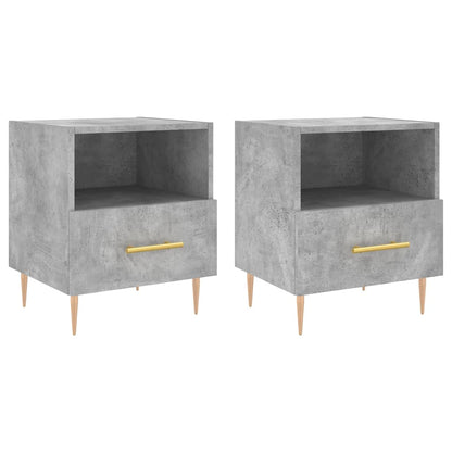 vidaXL Bedside Cabinets 2 pcs Concrete Grey 40x35x47.5 cm Engineered Wood