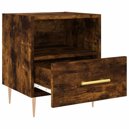 vidaXL Bedside Cabinet Smoked Oak 40x35x47,5 cm Engineered Wood