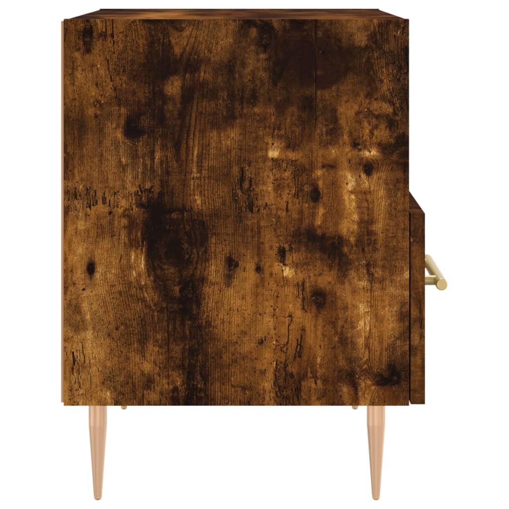 vidaXL Bedside Cabinet Smoked Oak 40x35x47.5 cm Engineered Wood